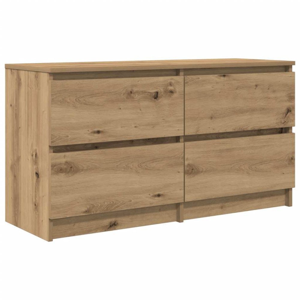 vidaXL Comodă TV, stejar artizanal, 100x35x54 cm, lemn prelucrat