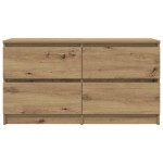 vidaXL Comodă TV, stejar artizanal, 100x35x54 cm, lemn prelucrat vidaXL Comodă TV, stejar artizanal, 100x35x54 cm, lemn prelucrat