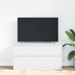 vidaXL Dulap TV alb 100x35x54 cm lemn prelucrat