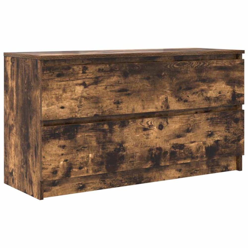 vidaXL Comodă TV, stejar fumuriu, 100x35x54 cm, lemn compozit