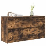 vidaXL Comodă TV, stejar fumuriu, 100x35x54 cm, lemn compozit vidaXL Comodă TV, stejar fumuriu, 100x35x54 cm, lemn compozit