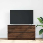 vidaXL Comodă TV, stejar maro, 100x35x54 cm, lemn prelucrat