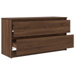 vidaXL Comodă TV, stejar maro, 100x35x54 cm, lemn prelucrat