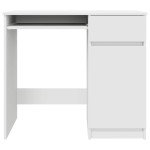 vidaXL Birou alb 86x49x76 cm lemn prelucrat vidaXL Birou alb 86x49x76 cm lemn prelucrat