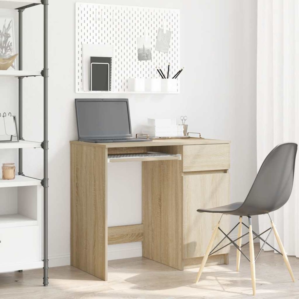 vidaXL Birou Stejar Sonoma 86x49x76 cm Lemn prelucrat