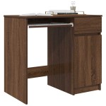 vidaXL Birou Stejar maro 86x49x76 cm Lemn prelucrat