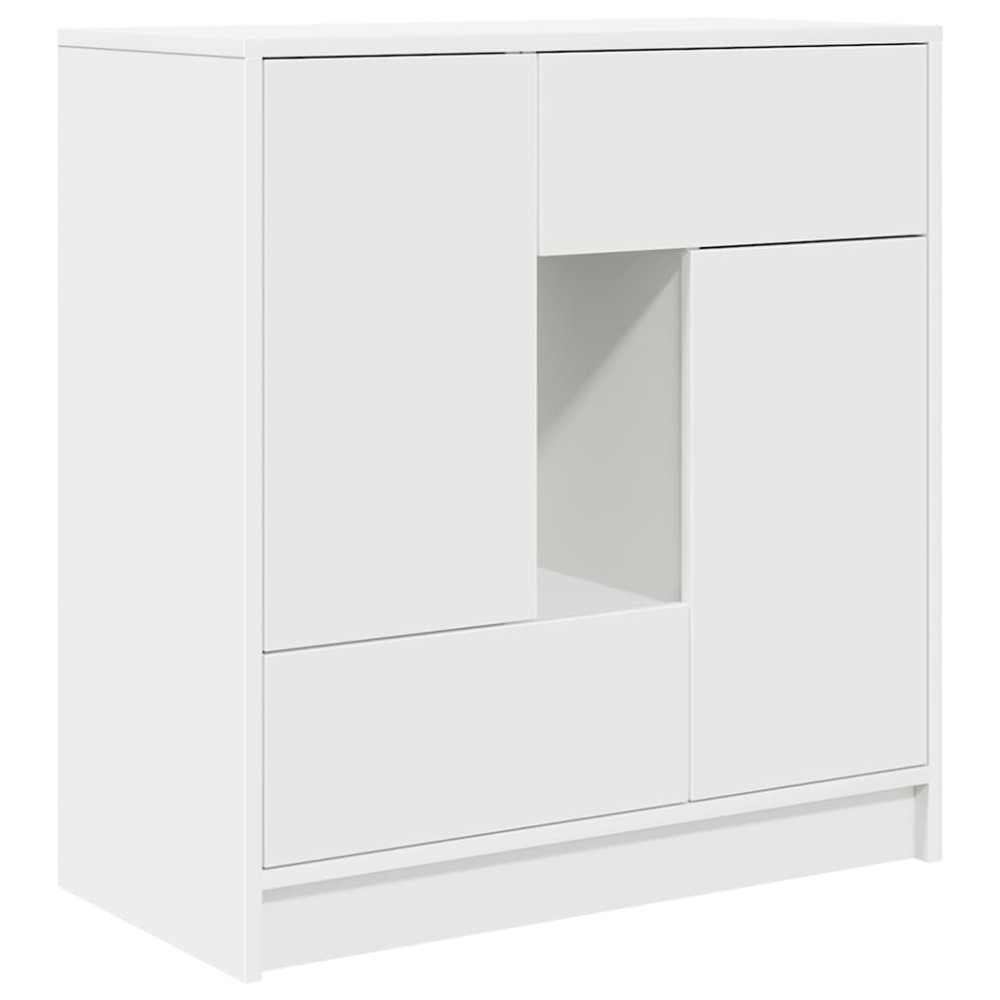 vidaXL Bufetă cu sertare și uși alb 70,5x34x74,5 cm