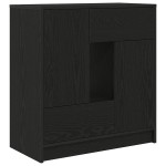 vidaXL Bufetă cu sertare și uși Stejar negru 70,5x34x74,5 cm