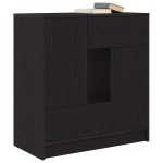 vidaXL Bufetă cu sertare și uși Stejar negru 70,5x34x74,5 cm