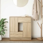 vidaXL Bufetă cu sertare și uși Stejar Sonoma 70,5x34x74,5 cm