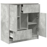 vidaXL Bufetă cu sertare și uși Gri beton 70,5x34x74,5 cm vidaXL Bufetă cu sertare și uși Gri beton 70,5x34x74,5 cm