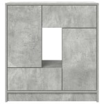 vidaXL Bufetă cu sertare și uși Gri beton 70,5x34x74,5 cm vidaXL Bufetă cu sertare și uși Gri beton 70,5x34x74,5 cm