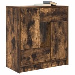 vidaXL Bufetă cu sertare și uși Stejar afumat 70,5x34x74,5 cm