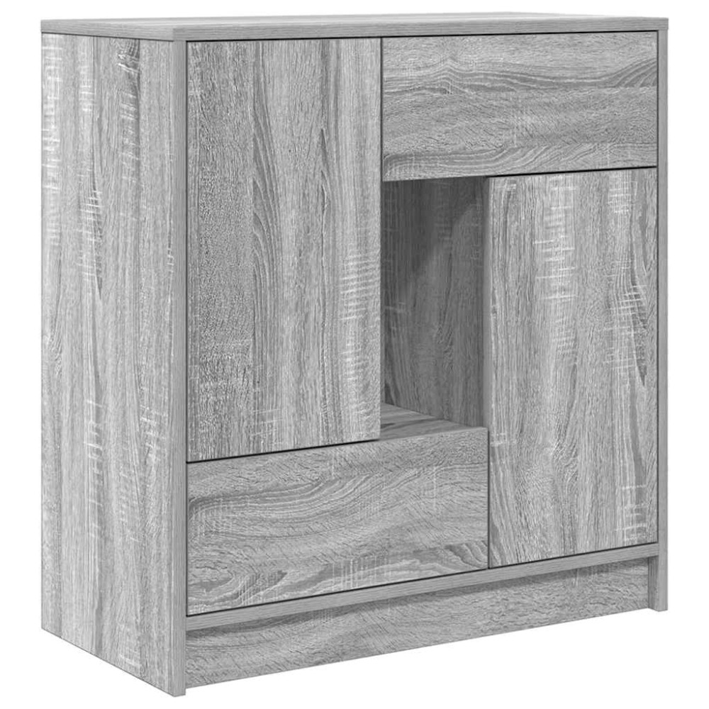 vidaXL Bufetă cu sertare și uși Gri Sonoma 70,5x34x74,5 cm