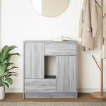 vidaXL Bufetă cu sertare și uși Gri Sonoma 70,5x34x74,5 cm