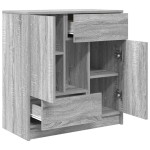 vidaXL Bufetă cu sertare și uși Gri Sonoma 70,5x34x74,5 cm