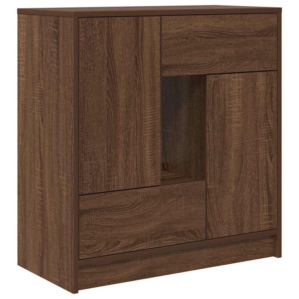 vidaXL Bufetă cu sertare și uși Stejar maro 70,5x34x74,5 cm