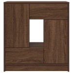 vidaXL Bufetă cu sertare și uși Stejar maro 70,5x34x74,5 cm