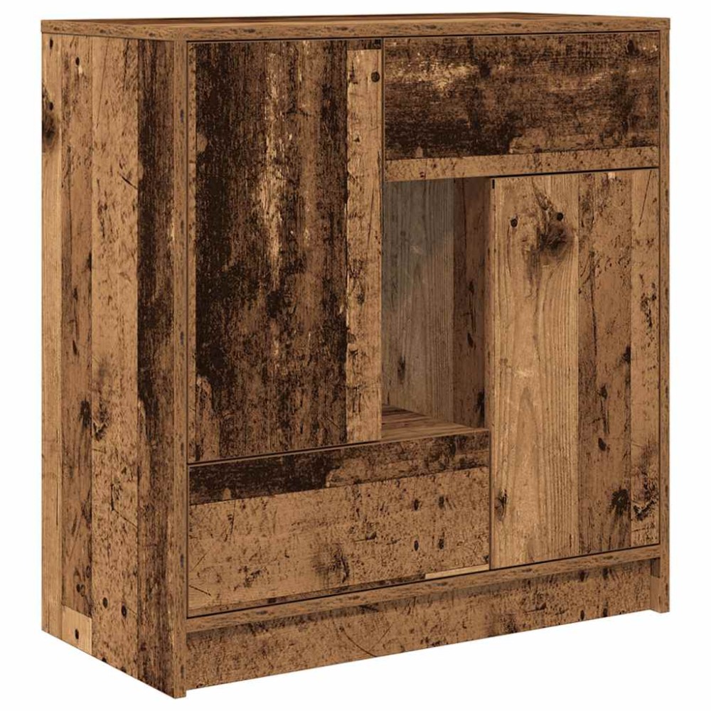 vidaXL Bufetă cu sertare și uși Lemn vechi 70,5x34x74,5 cm