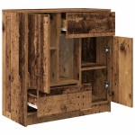 vidaXL Bufetă cu sertare și uși Lemn vechi 70,5x34x74,5 cm