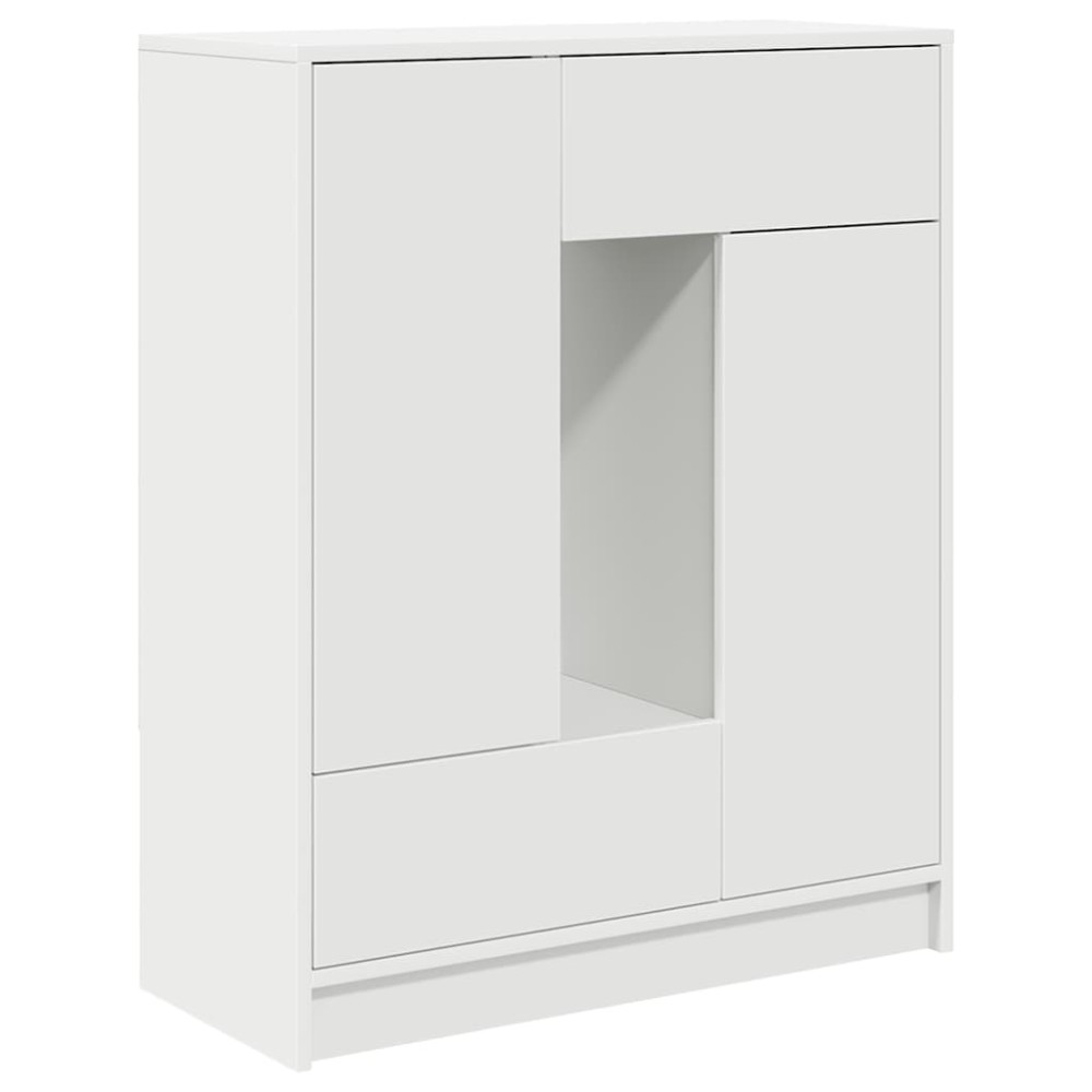 vidaXL Bufetă cu sertare și uși alb 73x31x90 cm