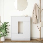 vidaXL Bufetă cu sertare și uși alb 73x31x90 cm