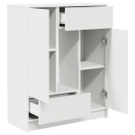 vidaXL Bufetă cu sertare și uși alb 73x31x90 cm