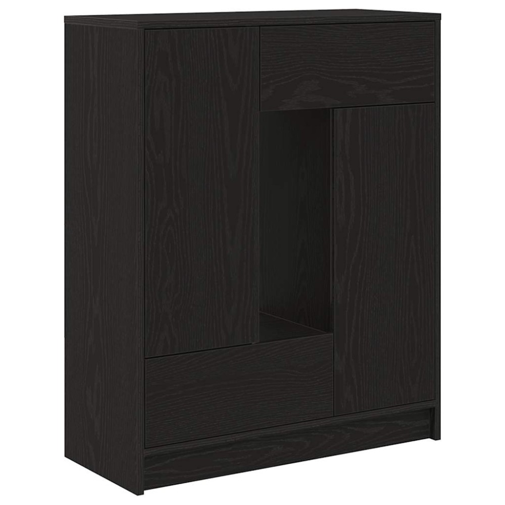 vidaXL Bufetă cu sertare și uși Stejar negru 73x31x90 cm