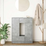 vidaXL Bufetă cu sertare și uși Gri beton 73x31x90 cm