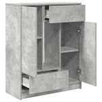 vidaXL Bufetă cu sertare și uși Gri beton 73x31x90 cm