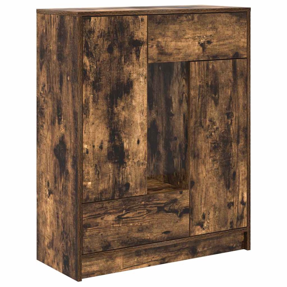 vidaXL Bufetă cu sertare și uși Stejar afumat 73x31x90 cm