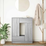 vidaXL Bufetă cu sertare și uși Gri Sonoma 73x31x90 cm