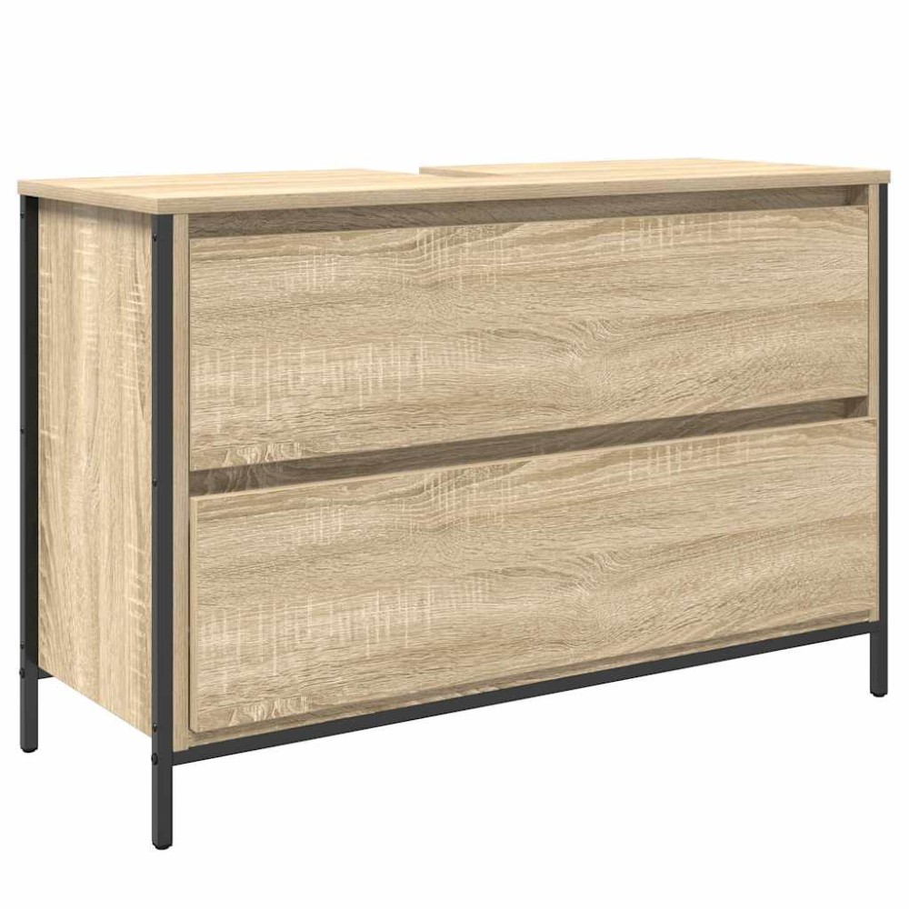 vidaXL Dulap pentru baie cu sertare Stejar Sonoma 90x34,5x60 cm