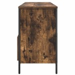 vidaXL Dulap pentru baie cu sertare stejar afumat 90x34,5x60 cm vidaXL Dulap pentru baie cu sertare stejar afumat 90x34,5x60 cm