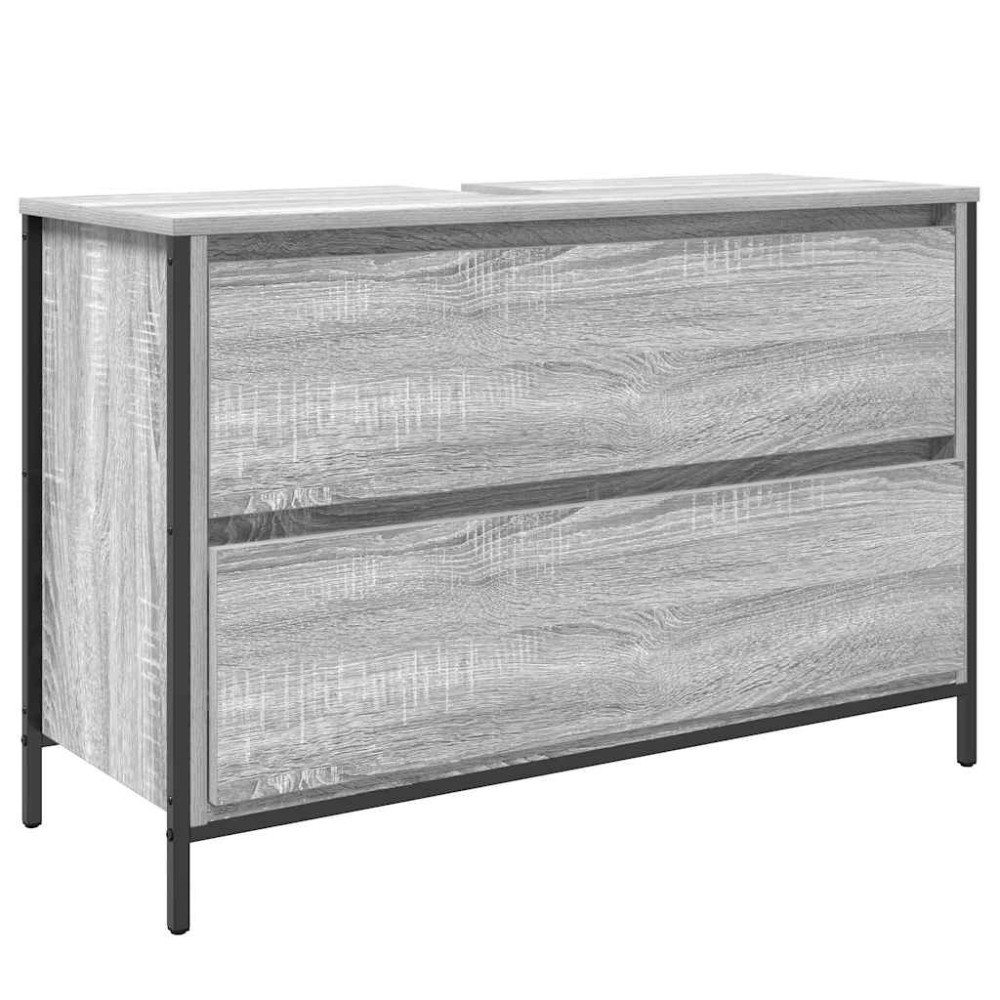 vidaXL Dulap pentru baie cu sertare Gri Sonoma 90x34,5x60 cm