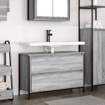 vidaXL Dulap pentru baie cu sertare Gri Sonoma 90x34,5x60 cm vidaXL Dulap pentru baie cu sertare Gri Sonoma 90x34,5x60 cm