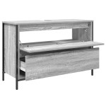 vidaXL Dulap pentru baie cu sertare Gri Sonoma 90x34,5x60 cm vidaXL Dulap pentru baie cu sertare Gri Sonoma 90x34,5x60 cm