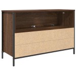 vidaXL Dulap pentru baie cu sertare, stejar maro, 90x34,5x60 cm vidaXL Dulap pentru baie cu sertare, stejar maro, 90x34,5x60 cm