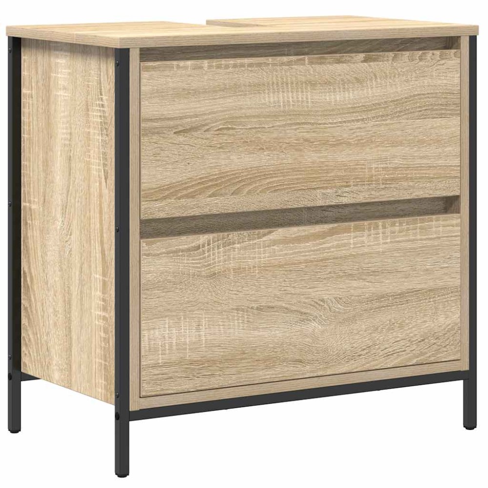 vidaXL Dulap pentru baie cu sertare Stejar Sonoma 60x34,5x60 cm