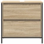 vidaXL Dulap pentru baie cu sertare Stejar Sonoma 60x34,5x60 cm vidaXL Dulap pentru baie cu sertare Stejar Sonoma 60x34,5x60 cm