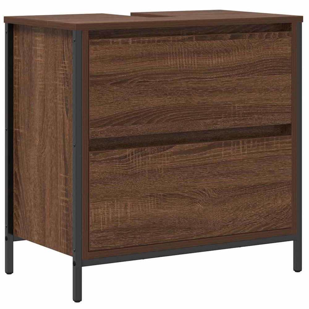 vidaXL Dulap pentru baie cu sertare Stejar maro 60x34,5x60 cm