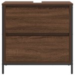 vidaXL Dulap pentru baie cu sertare Stejar maro 60x34,5x60 cm vidaXL Dulap pentru baie cu sertare Stejar maro 60x34,5x60 cm