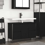 vidaXL Dulap pentru chiuvetă cu sertare Stejar negru 90x34,5x60 cm vidaXL Dulap pentru chiuvetă cu sertare Stejar negru 90x34,5x60 cm