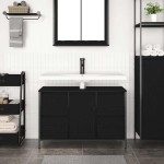 vidaXL Dulap pentru chiuvetă cu sertare Stejar negru 90x34,5x60 cm vidaXL Dulap pentru chiuvetă cu sertare Stejar negru 90x34,5x60 cm