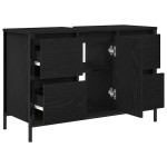 vidaXL Dulap pentru chiuvetă cu sertare Stejar negru 90x34,5x60 cm vidaXL Dulap pentru chiuvetă cu sertare Stejar negru 90x34,5x60 cm