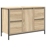 vidaXL Dulap pentru chiuvetă cu sertare Stejar Sonoma 90x34,5x60 cm