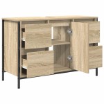vidaXL Dulap pentru chiuvetă cu sertare Stejar Sonoma 90x34,5x60 cm