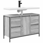 vidaXL Dulap pentru chiuvetă cu sertare Gri Sonoma 90x34,5x60 cm vidaXL Dulap pentru chiuvetă cu sertare Gri Sonoma 90x34,5x60 cm