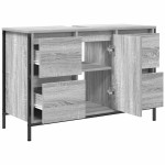 vidaXL Dulap pentru chiuvetă cu sertare Gri Sonoma 90x34,5x60 cm vidaXL Dulap pentru chiuvetă cu sertare Gri Sonoma 90x34,5x60 cm