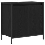 vidaXL Dulap pentru lavoar baie negru 60x34,5x60 cm